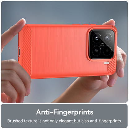 Xiaomi 15 Carbon Fiber Brushed Texture TPU Protective Phone Case Shockproof Slim Cover