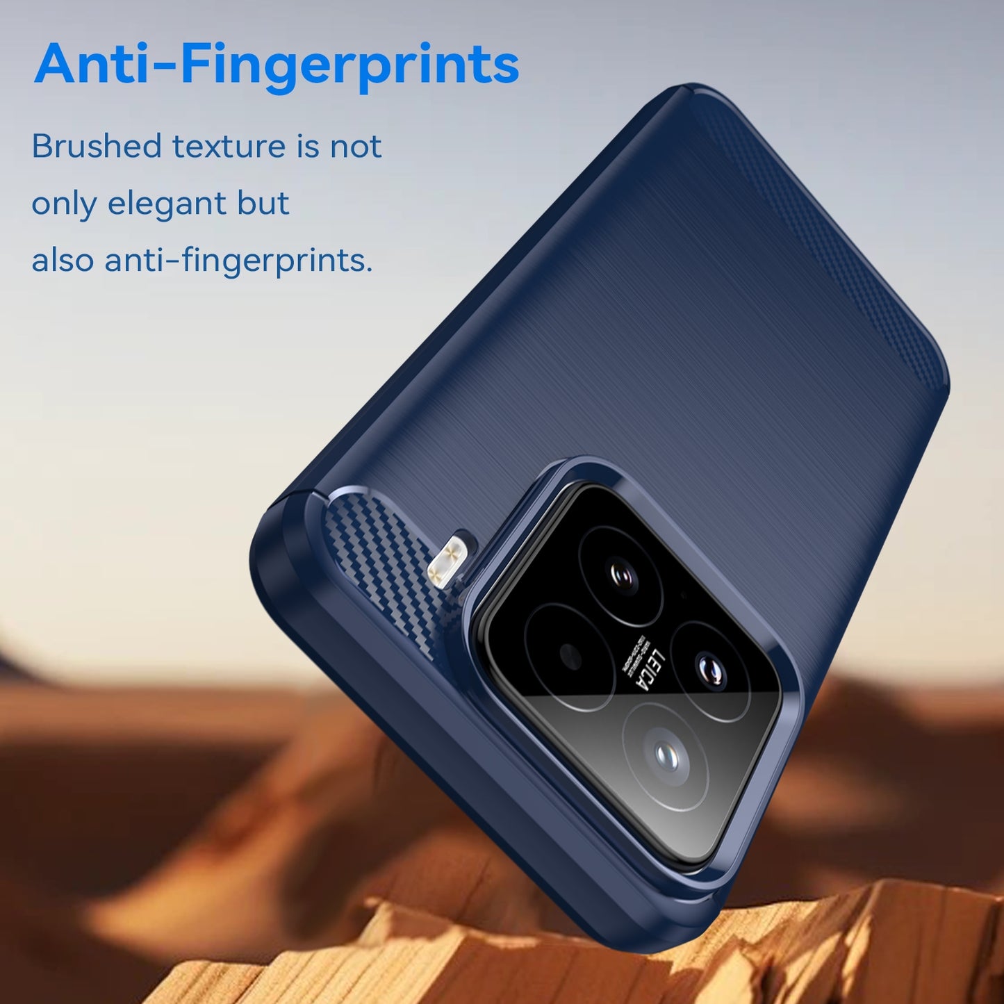 Xiaomi 15 Carbon Fiber Brushed Texture TPU Protective Phone Case Shockproof Slim Cover