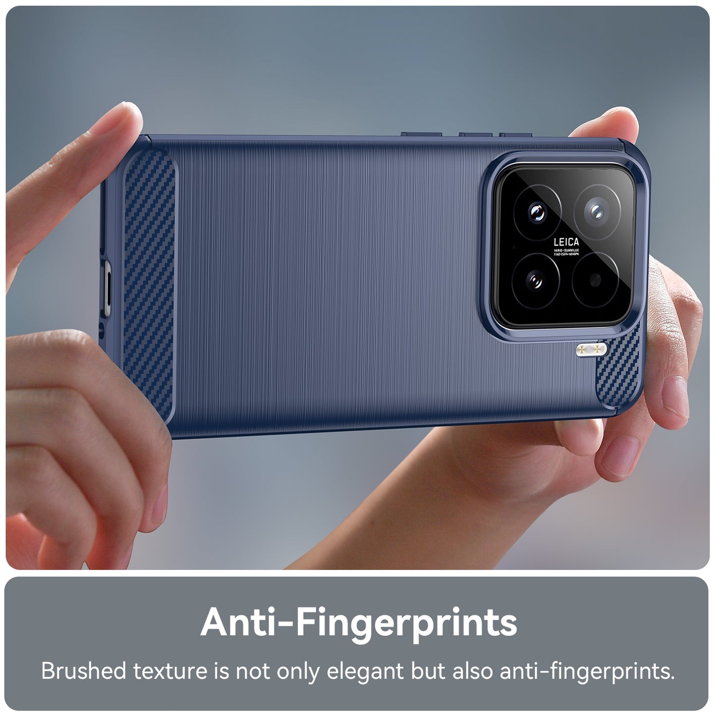 Xiaomi 15 Carbon Fiber Brushed Texture TPU Protective Phone Case Shockproof Slim Cover
