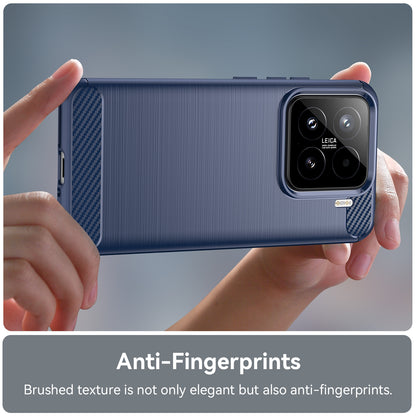 Xiaomi 15 Carbon Fiber Brushed Texture TPU Protective Phone Case Shockproof Slim Cover