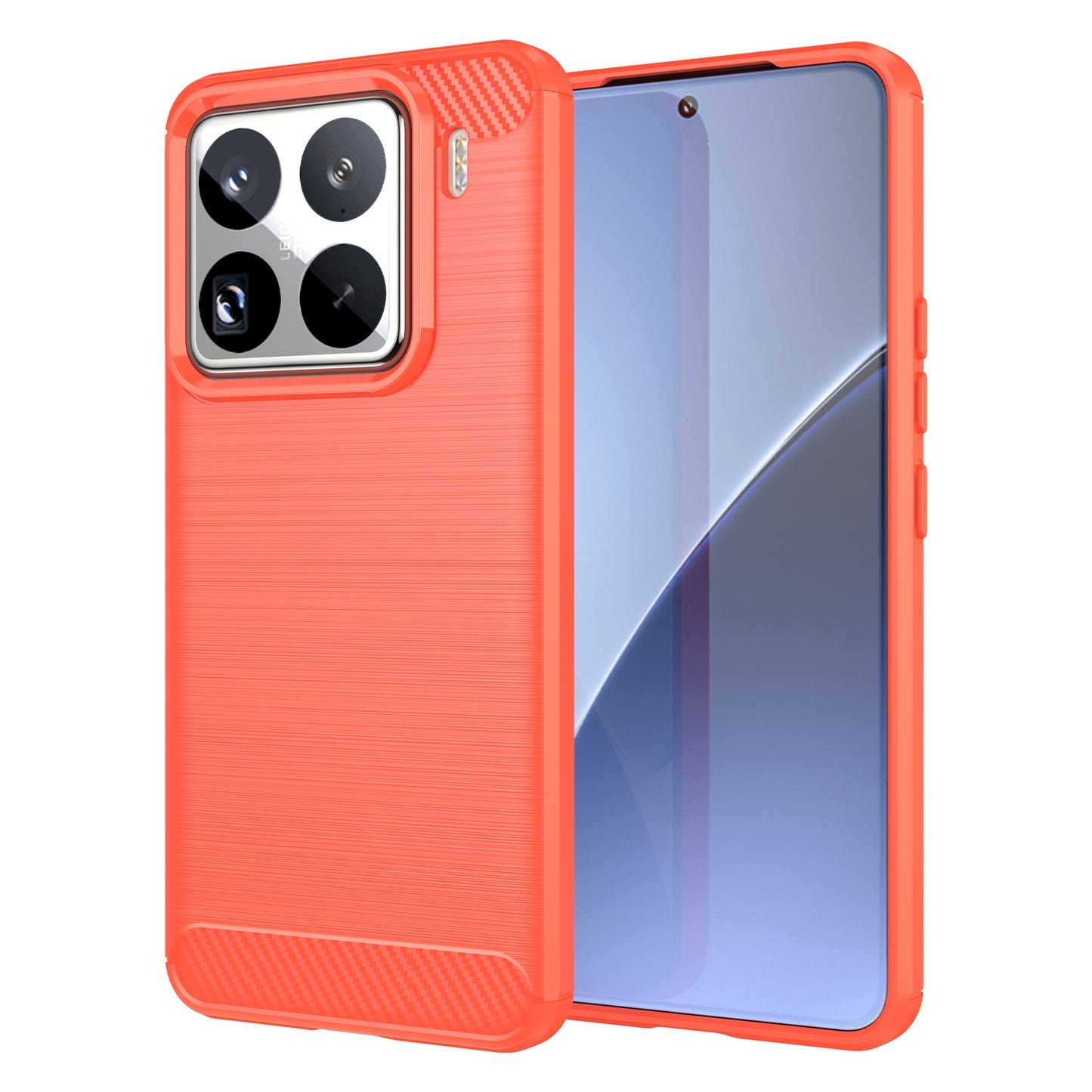 Xiaomi 15 Pro Carbon Fiber Brushed Texture TPU Protective Phone Case Shockproof Slim Cover