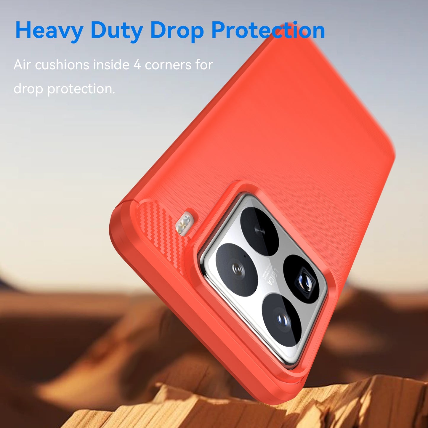 Xiaomi 15 Pro Carbon Fiber Brushed Texture TPU Protective Phone Case Shockproof Slim Cover
