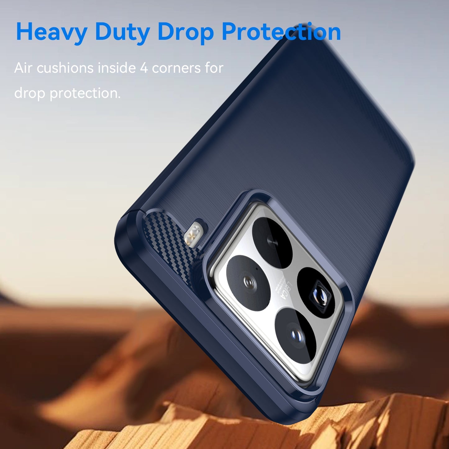 Xiaomi 15 Pro Carbon Fiber Brushed Texture TPU Protective Phone Case Shockproof Slim Cover