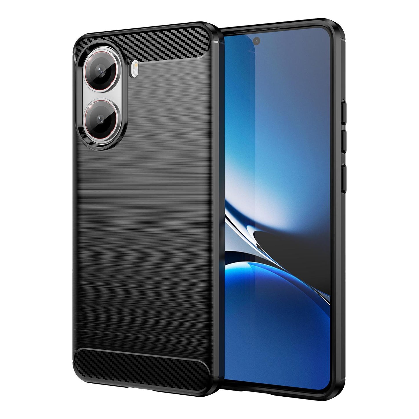 Xiaomi Poco X7 Pro Carbon Fiber Brushed Texture TPU Protective Phone Case Shockproof Slim Cover