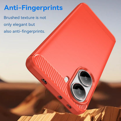 Xiaomi Poco X7 Pro Carbon Fiber Brushed Texture TPU Protective Phone Case Shockproof Slim Cover