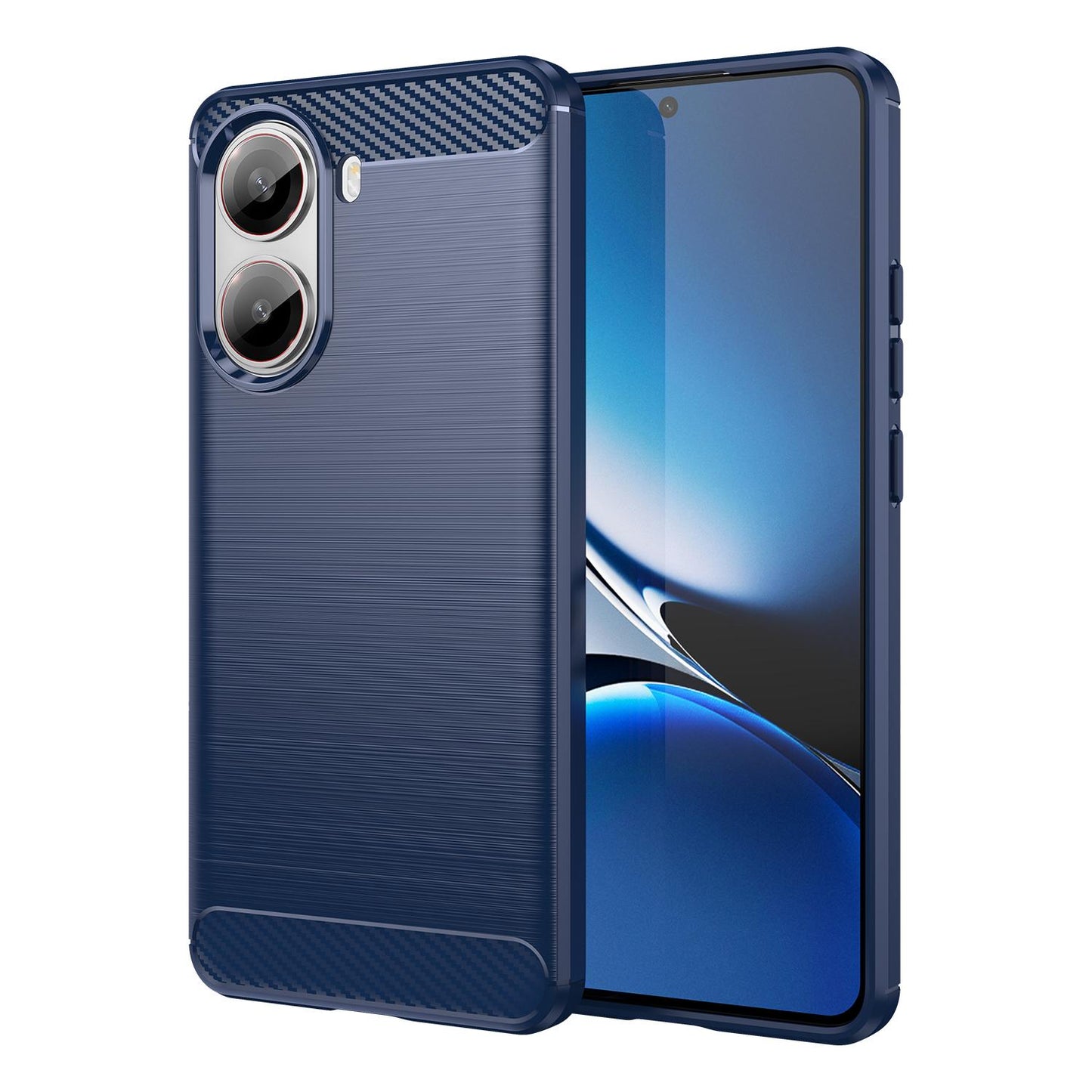 Xiaomi Poco X7 Pro Carbon Fiber Brushed Texture TPU Protective Phone Case Shockproof Slim Cover
