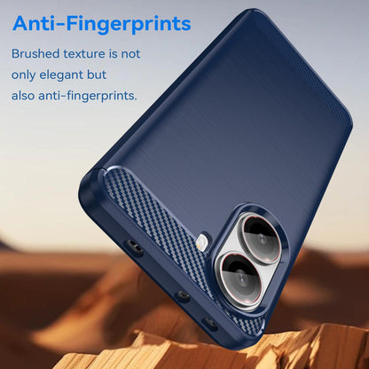 Xiaomi Poco X7 Pro Carbon Fiber Brushed Texture TPU Protective Phone Case Shockproof Slim Cover