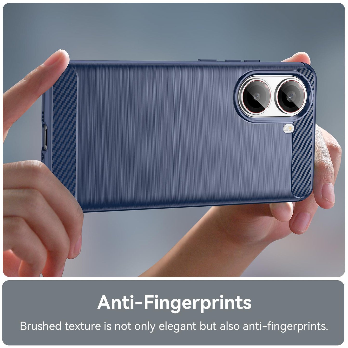 Xiaomi Poco X7 Pro Carbon Fiber Brushed Texture TPU Protective Phone Case Shockproof Slim Cover