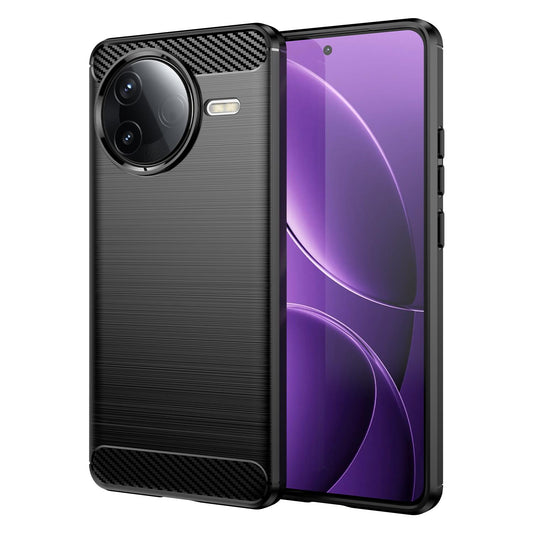 Xiaomi Poco F7 Pro Carbon Fiber Brushed Texture TPU Protective Phone Case Shockproof Slim Cover
