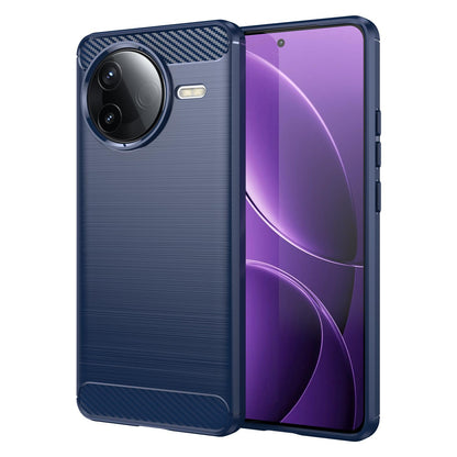Xiaomi Poco F7 Pro Carbon Fiber Brushed Texture TPU Protective Phone Case Shockproof Slim Cover