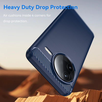 Xiaomi Poco F7 Pro Carbon Fiber Brushed Texture TPU Protective Phone Case Shockproof Slim Cover