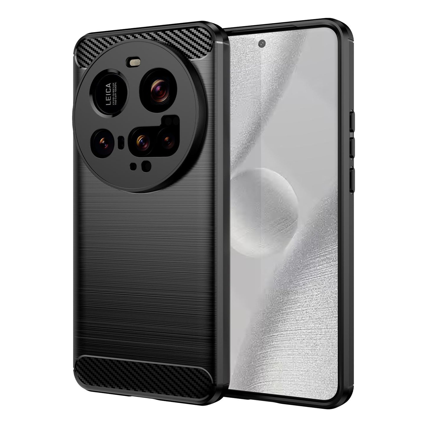 Xiaomi 15 Ultra Carbon Fiber Brushed Texture TPU Protective Phone Case Shockproof Slim Cover