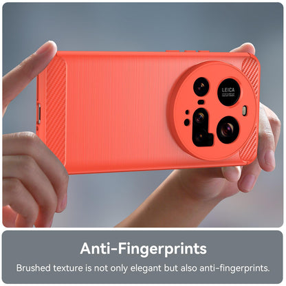 Xiaomi 15 Ultra Carbon Fiber Brushed Texture TPU Protective Phone Case Shockproof Slim Cover