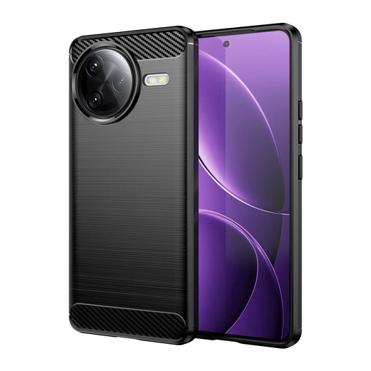 Xiaomi Poco F7 Ultra Carbon Fiber Brushed Texture TPU Protective Phone Case Shockproof Slim Cover
