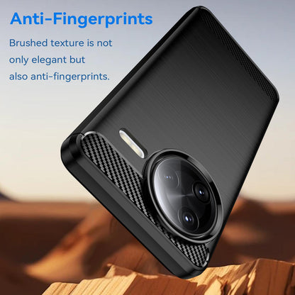 Xiaomi Poco F7 Ultra Carbon Fiber Brushed Texture TPU Protective Phone Case Shockproof Slim Cover