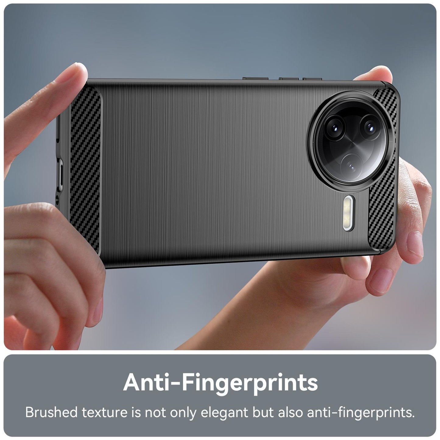 Xiaomi Poco F7 Ultra Carbon Fiber Brushed Texture TPU Protective Phone Case Shockproof Slim Cover