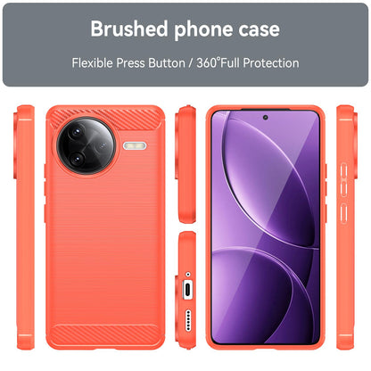 Xiaomi Poco F7 Ultra Carbon Fiber Brushed Texture TPU Protective Phone Case Shockproof Slim Cover