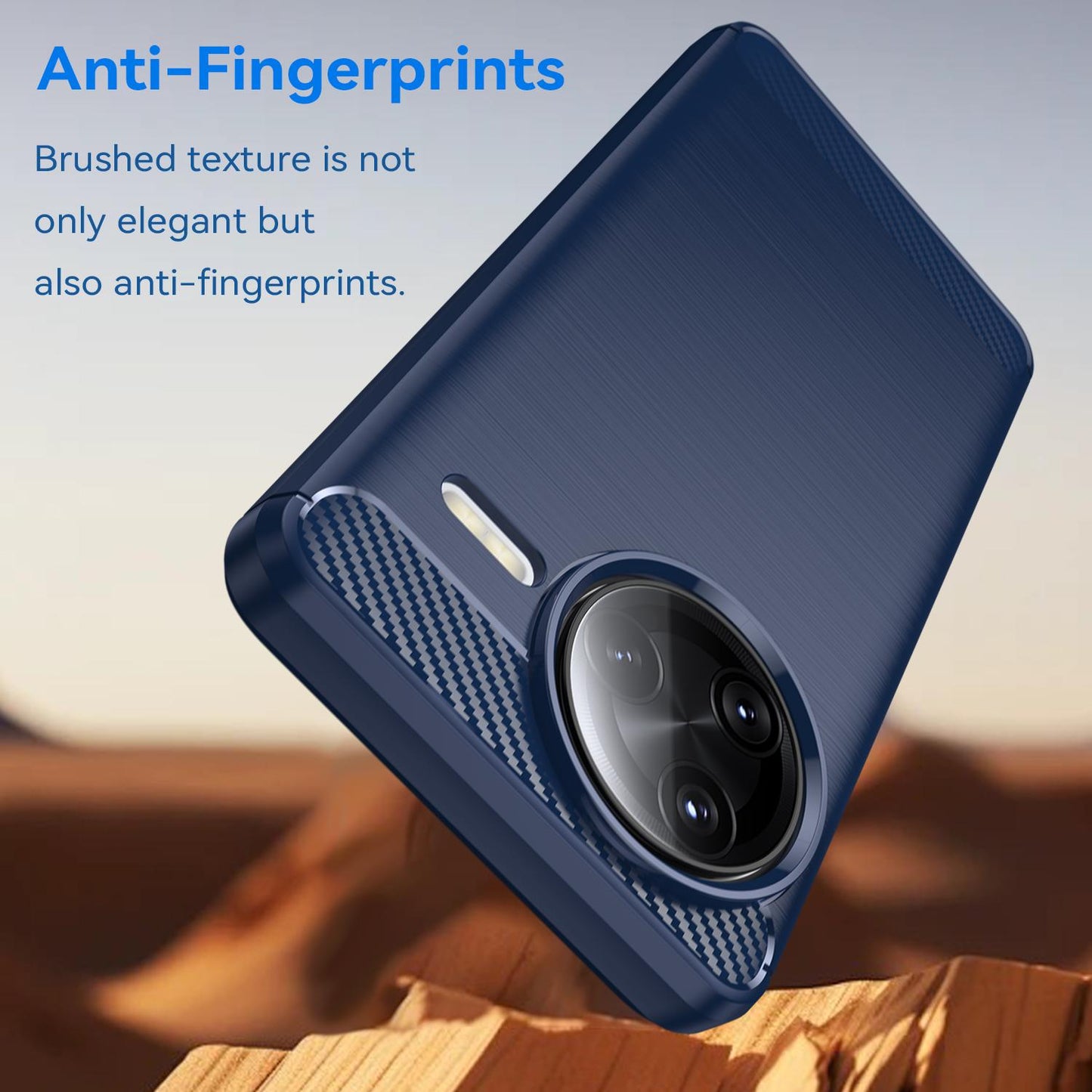 Xiaomi Poco F7 Ultra Carbon Fiber Brushed Texture TPU Protective Phone Case Shockproof Slim Cover