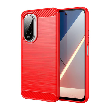 Xiaomi Poco M7 4G 169mm Carbon Fiber Brushed Texture TPU Protective Phone Case Shockproof Slim Cover