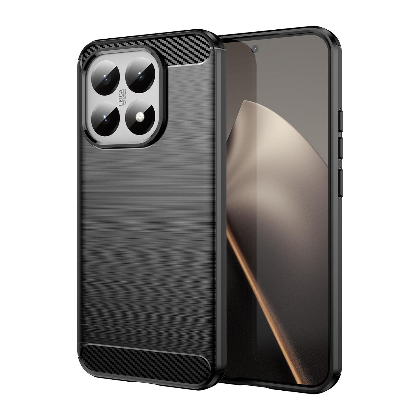 Xiaomi 15T 5G Carbon Fiber Brushed Texture TPU Protective Phone Case Shockproof Slim Cover