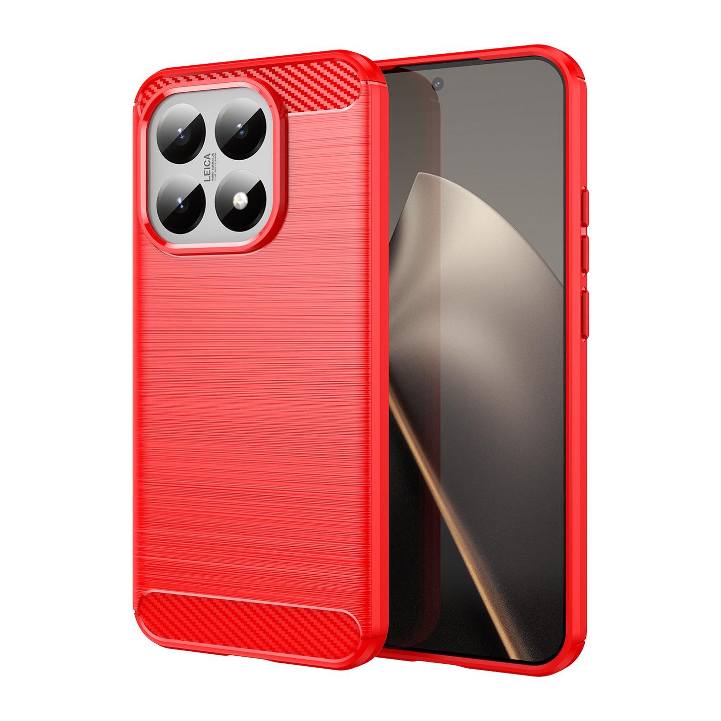 Xiaomi 15T 5G Carbon Fiber Brushed Texture TPU Protective Phone Case Shockproof Slim Cover