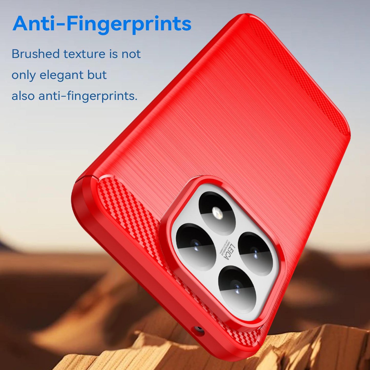 Xiaomi 15T 5G Carbon Fiber Brushed Texture TPU Protective Phone Case Shockproof Slim Cover