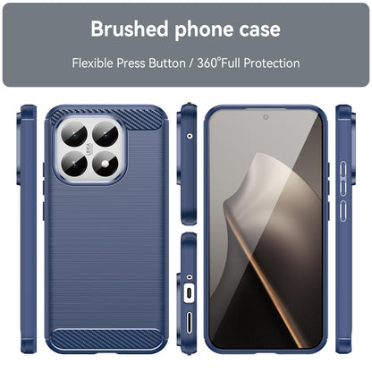 Xiaomi 15T 5G Carbon Fiber Brushed Texture TPU Protective Phone Case Shockproof Slim Cover