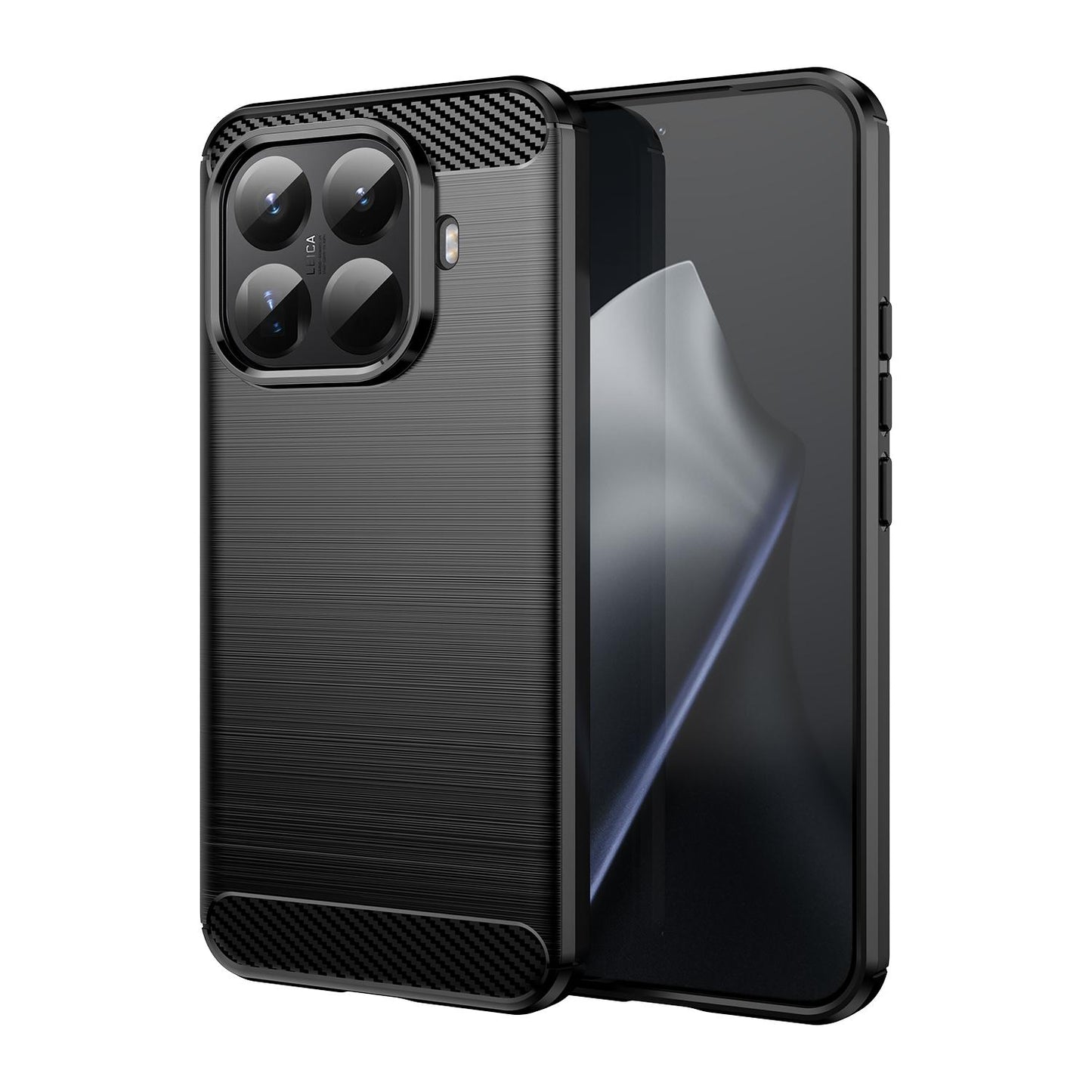 Xiaomi 15T Pro 5G Carbon Fiber Brushed Texture TPU Protective Phone Case Shockproof Slim Cover