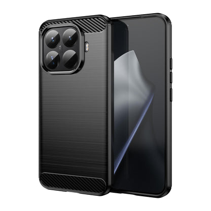 Xiaomi 15T Pro 5G Carbon Fiber Brushed Texture TPU Protective Phone Case Shockproof Slim Cover