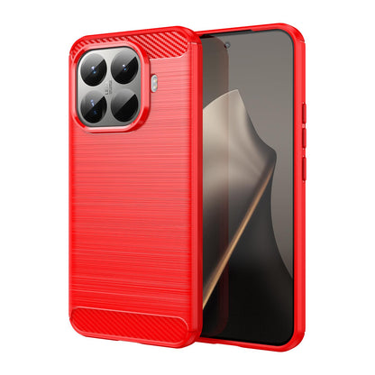 Xiaomi 15T Pro 5G Carbon Fiber Brushed Texture TPU Protective Phone Case Shockproof Slim Cover