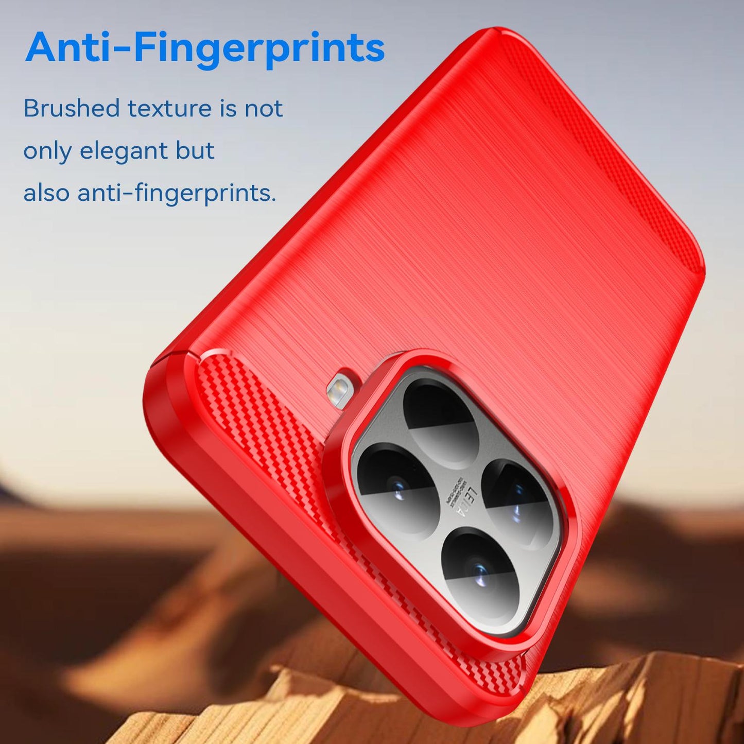 Xiaomi 15T Pro 5G Carbon Fiber Brushed Texture TPU Protective Phone Case Shockproof Slim Cover