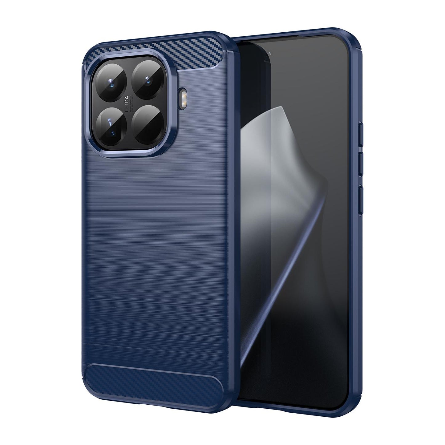 Xiaomi 15T Pro 5G Carbon Fiber Brushed Texture TPU Protective Phone Case Shockproof Slim Cover