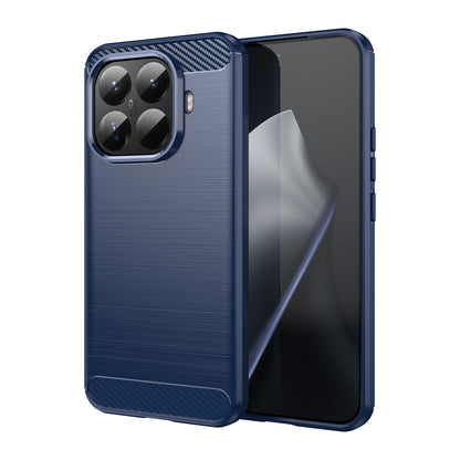 Xiaomi 15T Pro 5G Carbon Fiber Brushed Texture TPU Protective Phone Case Shockproof Slim Cover