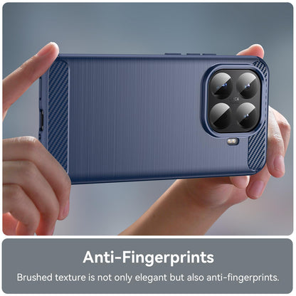 Xiaomi 15T Pro 5G Carbon Fiber Brushed Texture TPU Protective Phone Case Shockproof Slim Cover