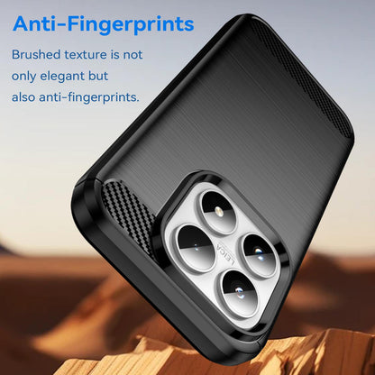Xiaomi 17 Carbon Fiber Brushed Texture TPU Protective Phone Case Shockproof Slim Cover