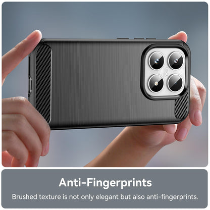 Xiaomi 17 Carbon Fiber Brushed Texture TPU Protective Phone Case Shockproof Slim Cover