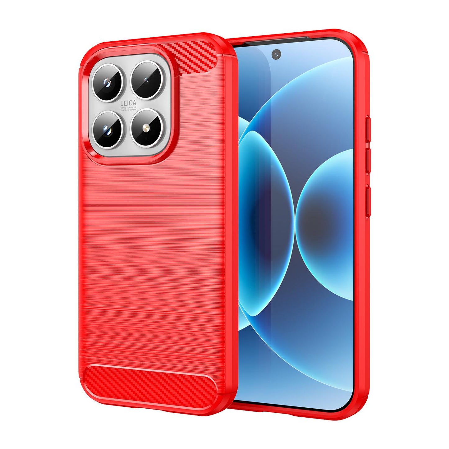 Xiaomi 17 Carbon Fiber Brushed Texture TPU Protective Phone Case Shockproof Slim Cover