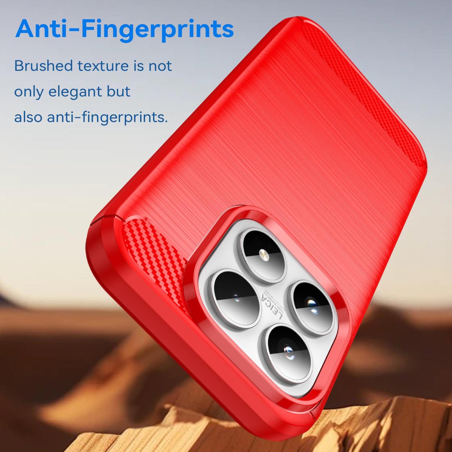 Xiaomi 17 Carbon Fiber Brushed Texture TPU Protective Phone Case Shockproof Slim Cover
