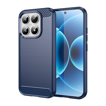 Xiaomi 17 Carbon Fiber Brushed Texture TPU Protective Phone Case Shockproof Slim Cover