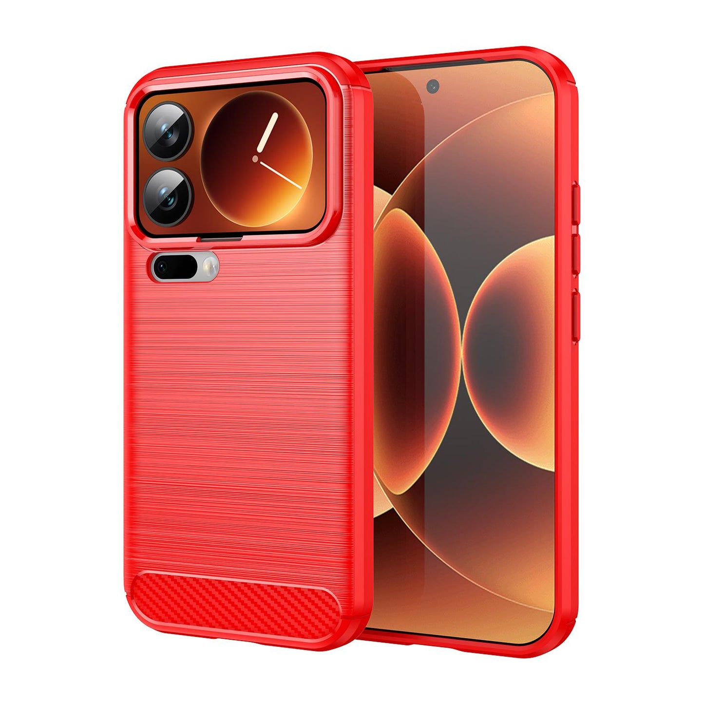 Xiaomi 17 Pro Carbon Fiber Brushed Texture TPU Protective Phone Case Shockproof Slim Cover