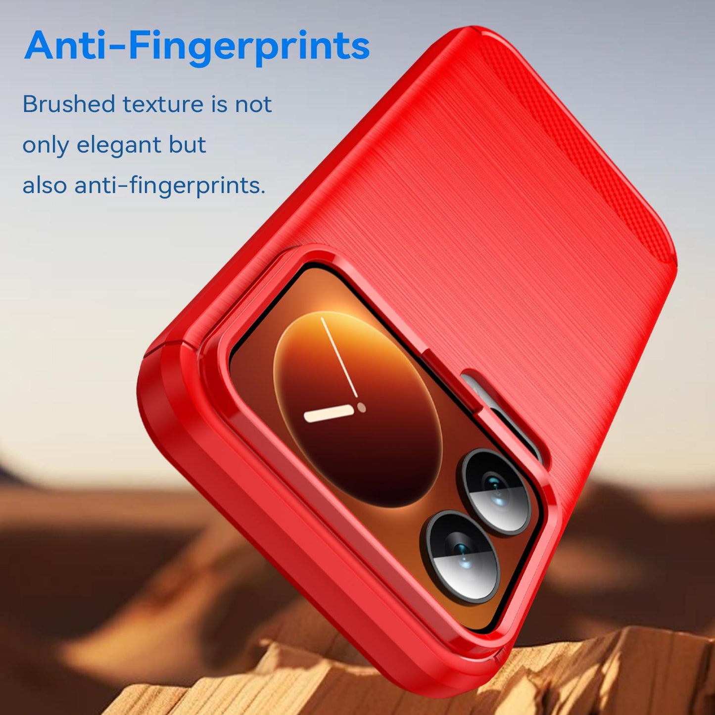 Xiaomi 17 Pro Carbon Fiber Brushed Texture TPU Protective Phone Case Shockproof Slim Cover