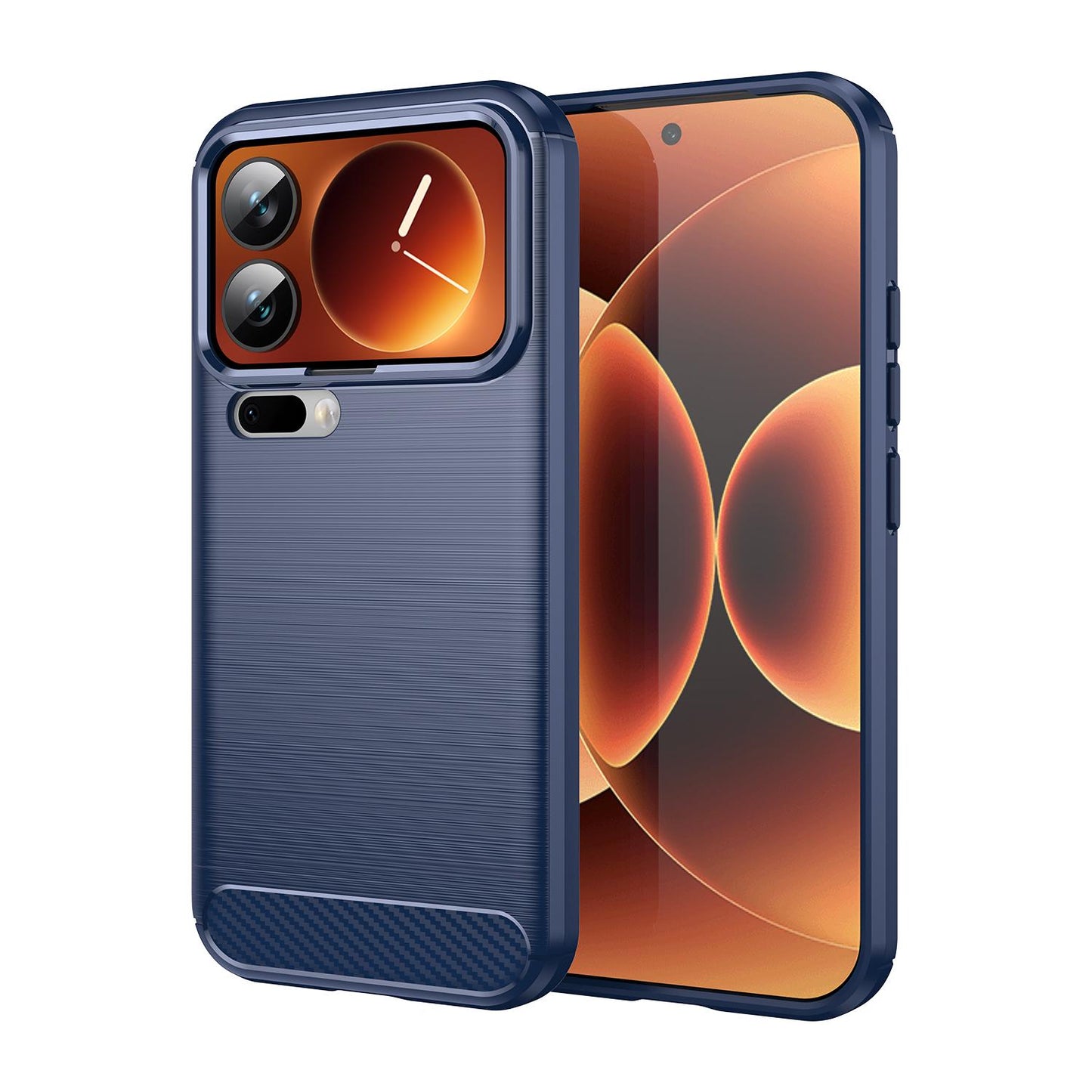Xiaomi 17 Pro Carbon Fiber Brushed Texture TPU Protective Phone Case Shockproof Slim Cover