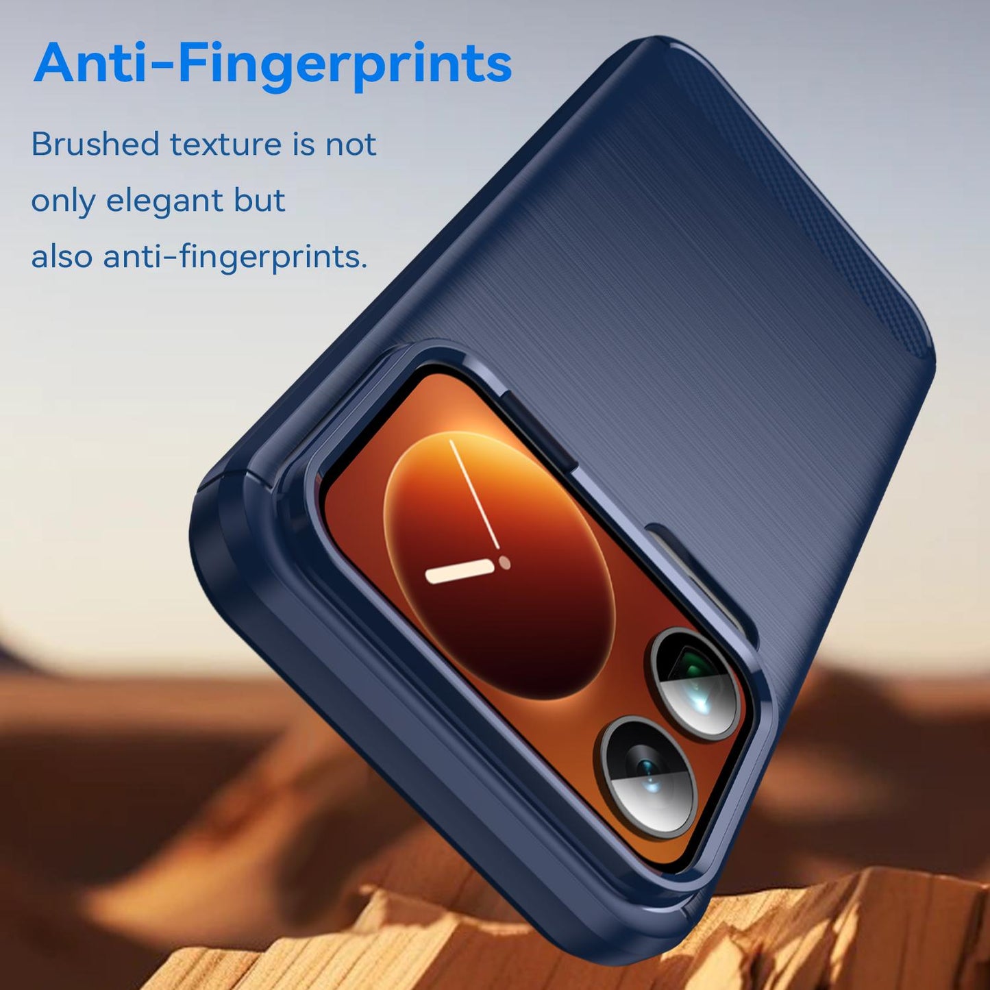 Xiaomi 17 Pro Max Carbon Fiber Brushed Texture TPU Protective Phone Case Shockproof Slim Cover