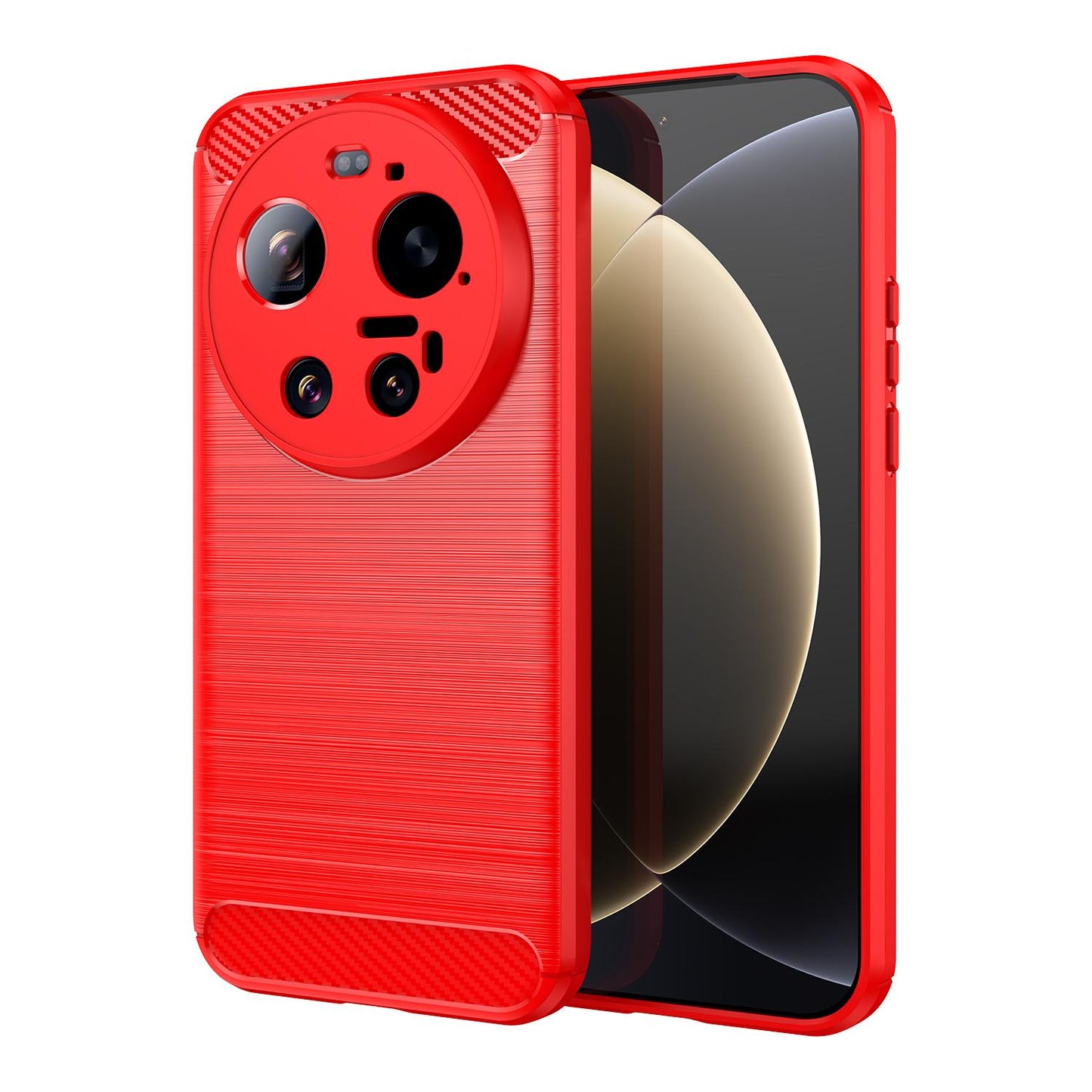 Xiaomi 17 Ultra Carbon Fiber Brushed Texture TPU Protective Phone Case Shockproof Slim Cover