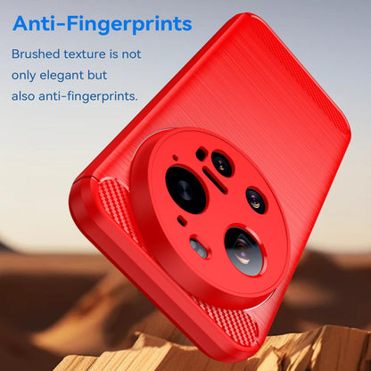 Xiaomi 17 Ultra Carbon Fiber Brushed Texture TPU Protective Phone Case Shockproof Slim Cover