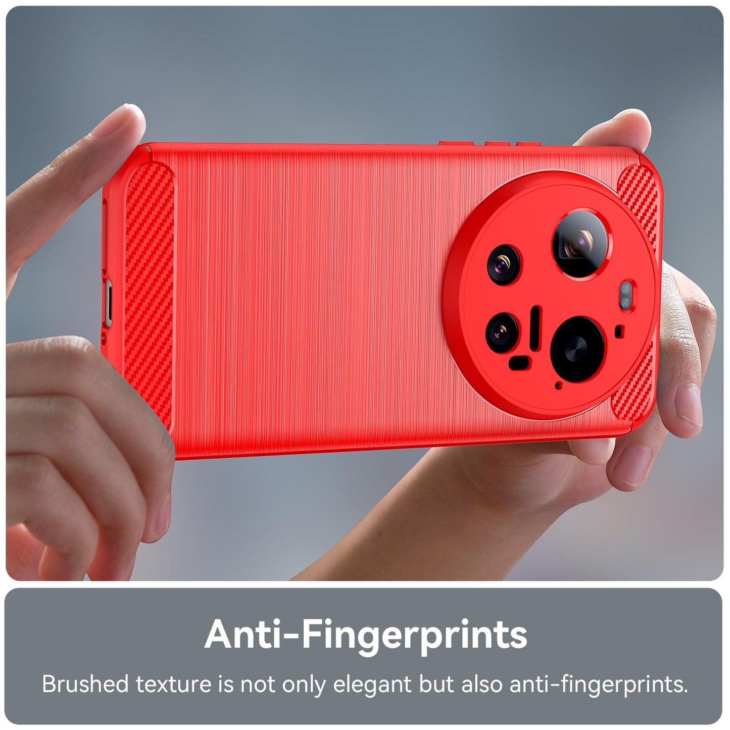 Xiaomi 17 Ultra Carbon Fiber Brushed Texture TPU Protective Phone Case Shockproof Slim Cover