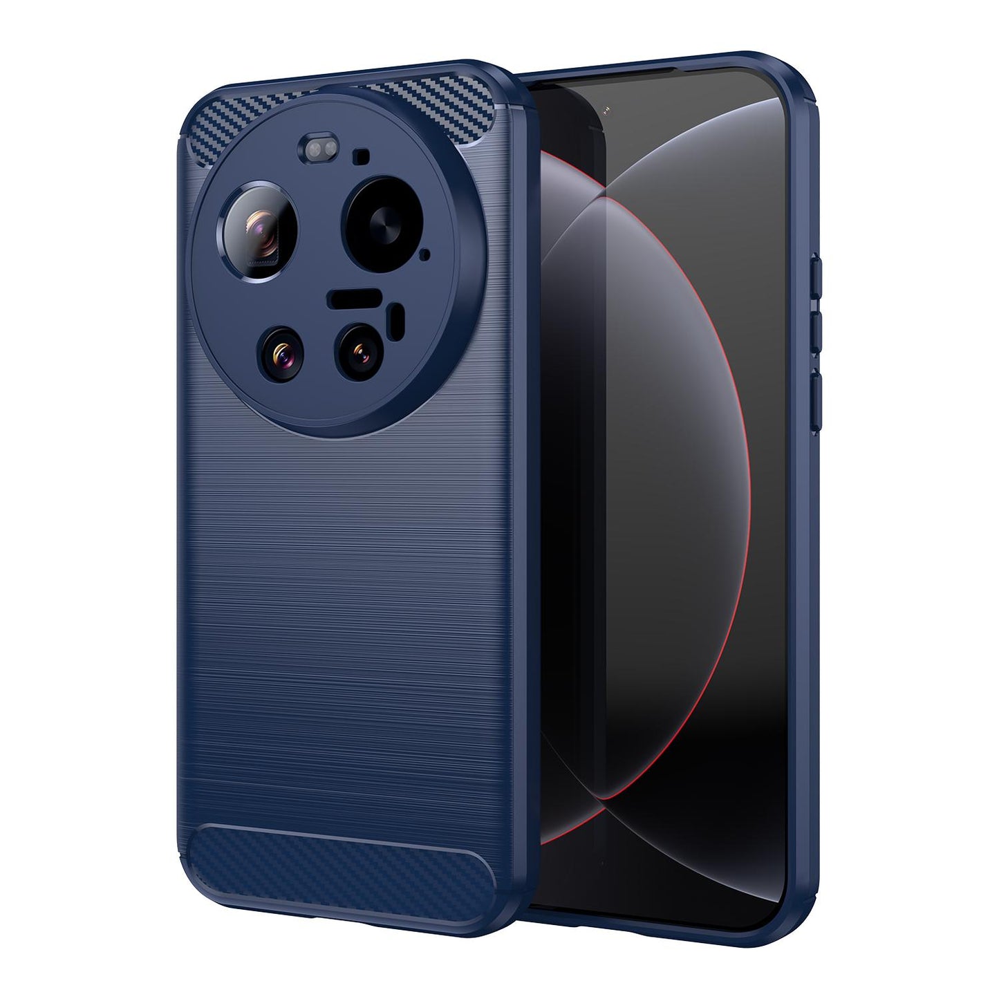 Xiaomi 17 Ultra Carbon Fiber Brushed Texture TPU Protective Phone Case Shockproof Slim Cover