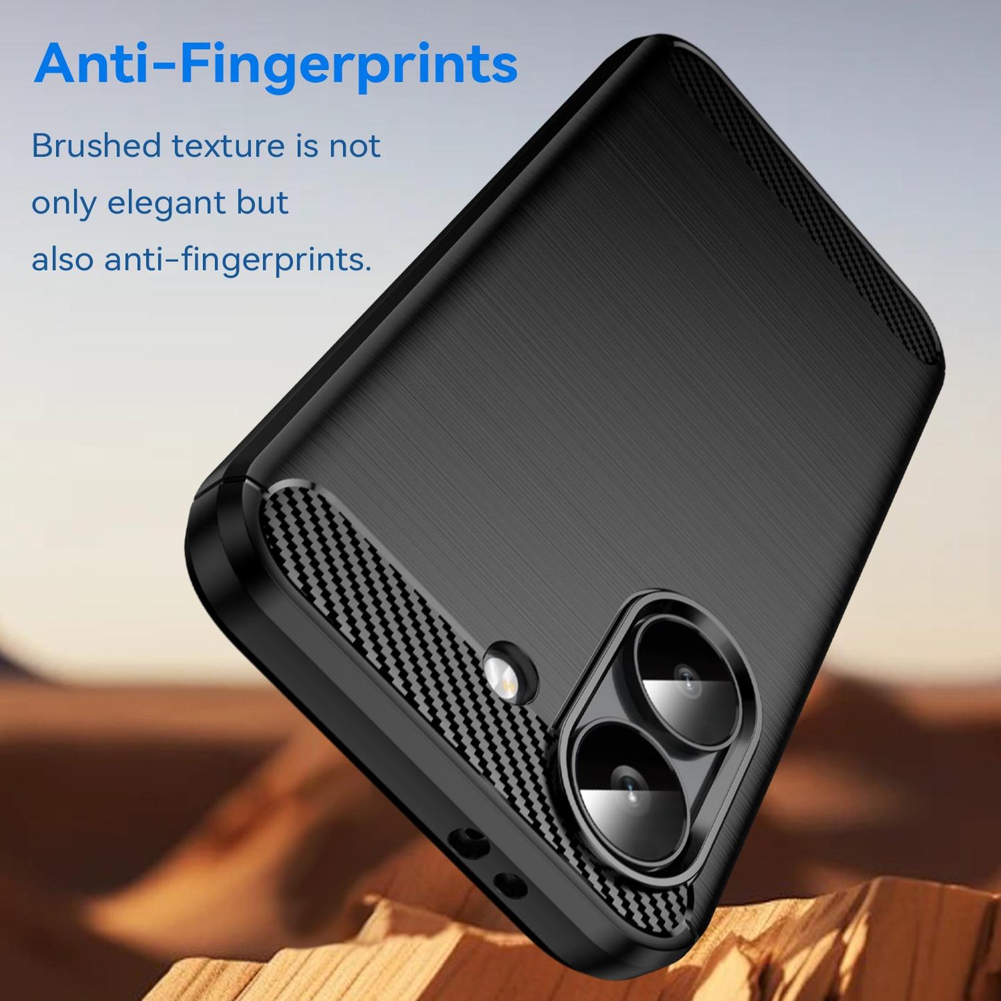 Xiaomi Poco X8 Pro 5G Carbon Fiber Brushed Texture TPU Protective Phone Case Shockproof Slim Cover