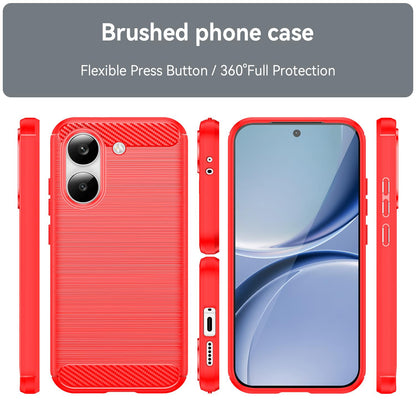 Xiaomi Poco X8 Pro 5G Carbon Fiber Brushed Texture TPU Protective Phone Case Shockproof Slim Cover