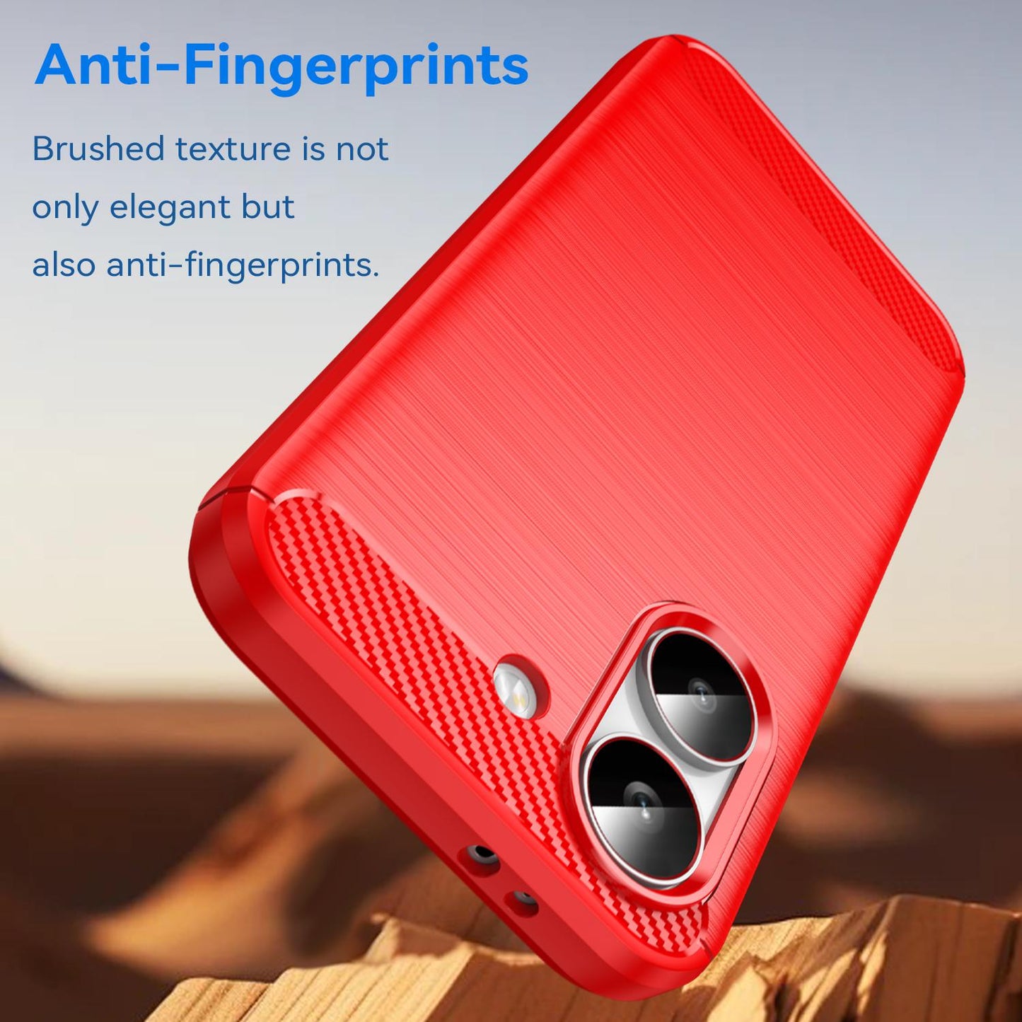 Xiaomi Poco X8 Pro 5G Carbon Fiber Brushed Texture TPU Protective Phone Case Shockproof Slim Cover